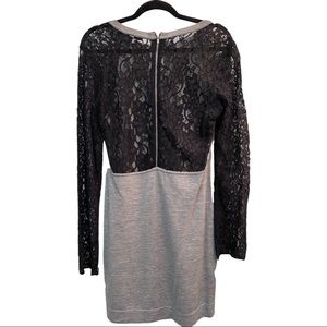 Lace back grey Diane Von Furstenberg sweater dress